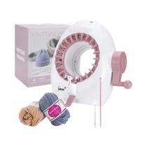 Kit De Máquina De Tricô Com 22 Agulhas Em Forma De Pinguim, Contador De Linhas, Crochê DIY Para