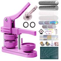 Kit de máquina para fazer bottons Freeingbag 58 mm DIY, cor rosa Kit de máquina para fazer bottons Freeingbag 58 mm DIY, cor rosa