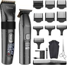 Kit de máquinas de cortar cabelo e aparador em T Blade Hatteker Professional