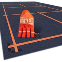 Kit de marcação de quadra de Pickleball Cortable Temporary Court Lines