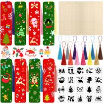 Kit de marcadores de madeira DIY TaoBary 92 unidades de Natal de 12x3 cm Kit de marcadores de madeira DIY TaoBary 92 unidades de Natal de 12x3 cm