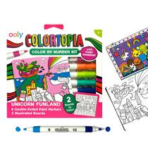 Kit de marcadores de pintura Color by Number Ooly Colortopia Unicorn