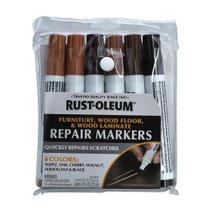 Kit de marcadores de reparo de manchas de madeira Rust-Oleum 6 cores