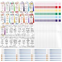 Kit de Marcadores LemonSecret 360 Peças com Versículos Bíblicos em Aquarela