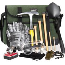 Kit de martelo Geology Rock Pick, incluindo 15 unidades com martelo de 900 g Kit de martelo Geology Rock Pick, incluindo 15 unidades com martelo de 900 g