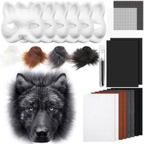 Kit de máscara DIY Wolf Seenelling Therian 18 unidades