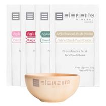 Kit de Máscara Facial Elemento Mineral Pedras Preciosas
