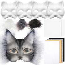 Kit de máscara Therian Seenelling DIY Blank Cat Máscara 13 unidades