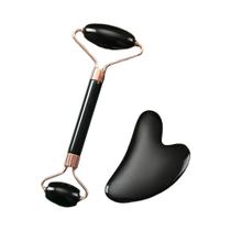 Kit De Massagem Facial 3 Peças: Rolo De Gelo, Placa Gua Sha E Ferramentas De Massagem Facial Para