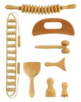 Kit de Massagem Terapia de Madeira 8 em 1 HAPPYER Kit de Massagem Terapia de Madeira 8 em 1 HAPPYER