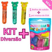 Kit de Massinha de Eva + Bolha Sabão para Diversão