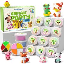 Kit de Massinha de Modelar que Seca ao Ar JUPITEARTH com 12 Temas de Animais DIY Kit de Massinha de Modelar que Seca ao Ar JUPITEARTH com 12 Temas de Animais DIY
