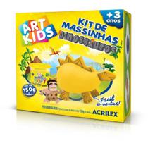 Kit de Massinha Dinossauros Amarelo Art Kids Acrilex Kit de Massinha Dinossauros Amarelo Art Kids Acrilex