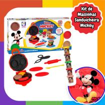 Kit De Massinha Infantil Do Mickey Sanduicheira Divertida
