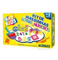Kit de Massinhas Art Kids Acrilex Letras e Números 450g - 40046