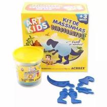 Kit de Massinhas Dinossauros 150g 7 Peças Massa de Modelar Infantil Acrilex