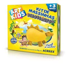 Kit de Massinhas Dinossauros 3 150g Com Peças Para Moldar