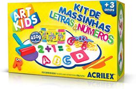 Kit De Massinhas Letras E Números 450g Acrilex