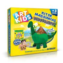 Kit de Massinhas Modelar Dinossauros 1 Verde Art Kids - Acrilex