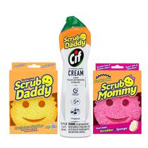 Kit de materiais de limpeza Scrub Daddy Scrub Mommy Cif Cleaner