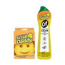 Kit de materiais de limpeza Scrub Daddy Sponges & Cif Cleaner