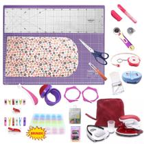 Kit de materiais para patchwork e costura criativa completo