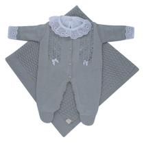 Kit de Maternidade Trabalhado e Body Gola e Punho de Renda