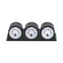 Kit De Medidores Automotivos 3 Em 1 De 52mm: Temperatura Do Óleo, Temperatura Da Água E Pressão Do