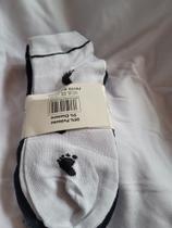 Kit de meia com 3 pares cor branco/ preto
