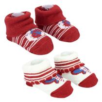 Kit De Meias Com 2 Pares RN Branco E Vermelho Pimpolho Kit De Meias Com 2 Pares RN Branco E Vermelho Pimpolho