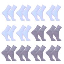 Kit de meias de Algodão com 12 Pares do 39 ao 43 Esportivas