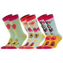 Kit De Meias Feminino Cats Biggdesign Kit De Meias Feminino Cats Biggdesign