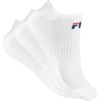 Kit de Meias Fila Tripack Cano Curto Unissex - Branco Kit de Meias Fila Tripack Cano Curto Unissex - Branco