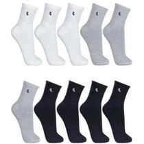 Kit De Meias Lupo Cano Médio Masculino - 10 Pares Kit De Meias Lupo Cano Médio Masculino - 10 Pares