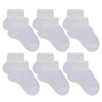 Kit de Meias para Bebê Basic Branca 6 Pares