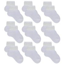 Kit de Meias para Bebê Basic Branca 9 Pares