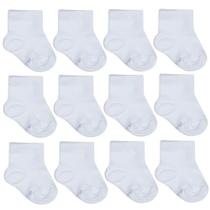 Kit de Meias para Bebê Branca 12 Pares
