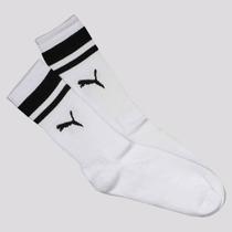 Kit De Meias Puma 2 Pares Cano Longo Heritage Feminina Branca