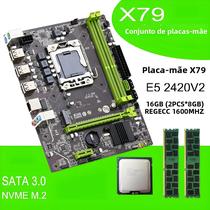 Kit De Memória DDR3 De 16GB Combo Placa Mãe Qiyida X79 NVME SATA 3.0 M ATX Servidor E5 V32