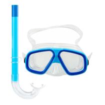 Kit De Mergulho Infantil Snorkel Azul Dm Toys - DMS6999