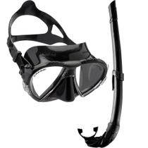 Kit de Mergulho Máscara+Respirador Cressi Matrix Black + Corsica Flex