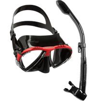 Kit de Mergulho Máscara+Respirador Cressi Matrix + Dry