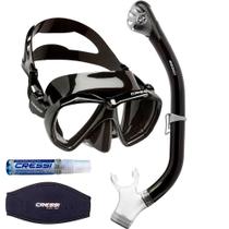 Kit de Mergulho Máscara+Respirador Cressi Ranger + Orion Dry + Anti Fog Sea Gold + Strap