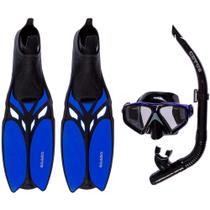 Kit de Mergulho Máscara+Respirador+Nadadeira Cetus Shark Fun Blue 37-38