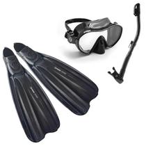 Kit de Mergulho Mascara snorkel nadadeira - Vision e SK-Dry com Speed