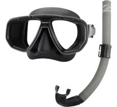 Kit De Mergulho Profissional Máscara E Sn Titânio-Cinza