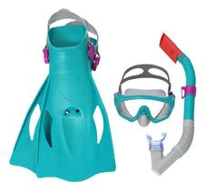 Kit De Mergulho Snorkel Com Máscara E Pé De Pato Spark