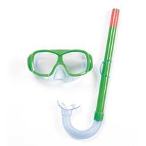 Kit De Mergulho Snorkel + Máscara Infantil Bestway - Verde