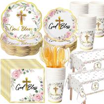 Kit de mesa para festa de batizado Pickmesh com 194 peças