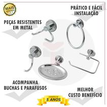 Kit de Metal Acessórios Para Banheiro Aço Inox 5 Peças CHEAP